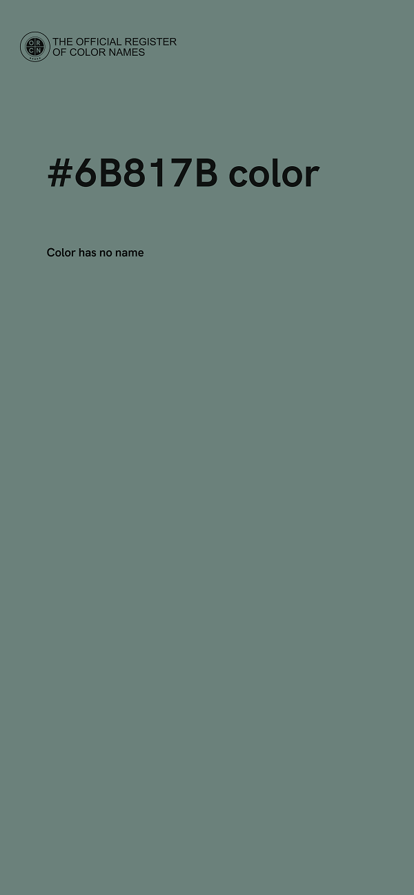 #6B817B color image