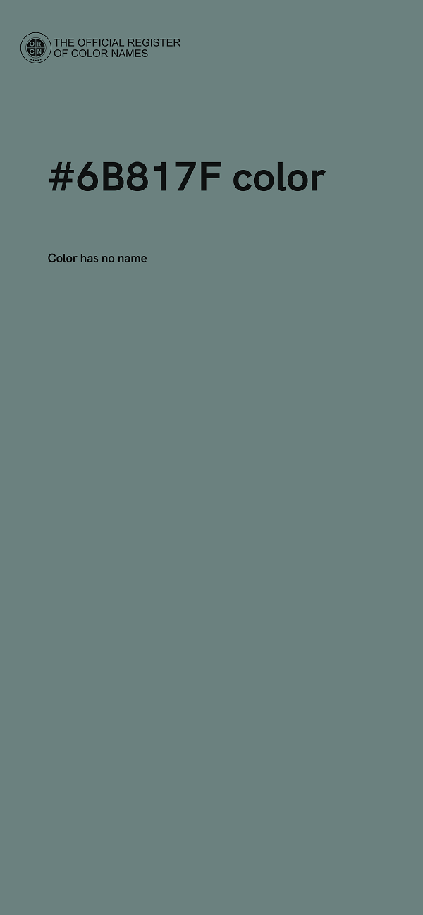 #6B817F color image