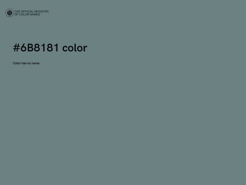 #6B8181 color image
