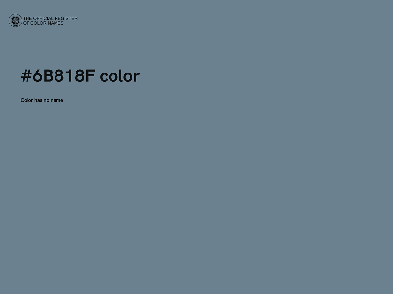 #6B818F color image