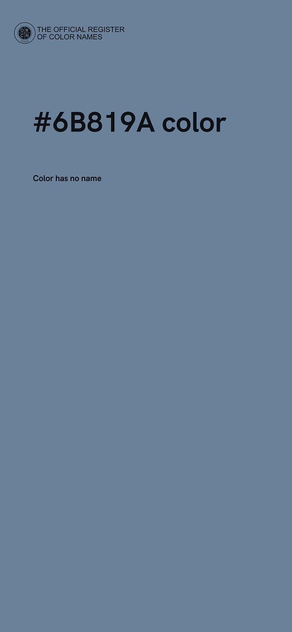 #6B819A color image