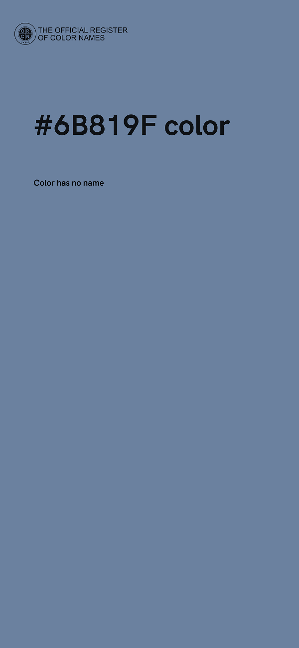#6B819F color image