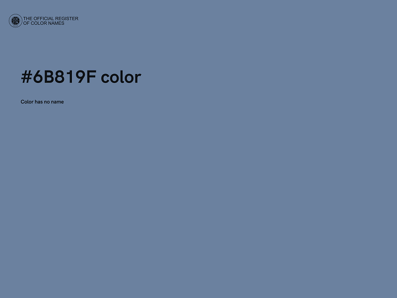 #6B819F color image