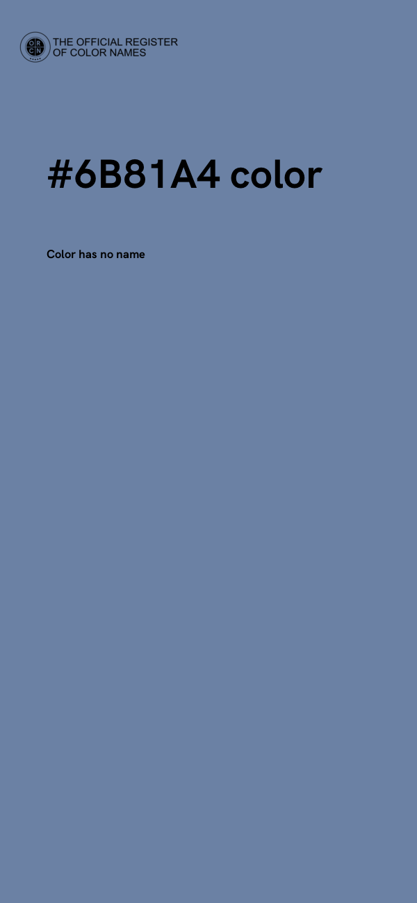 #6B81A4 color image