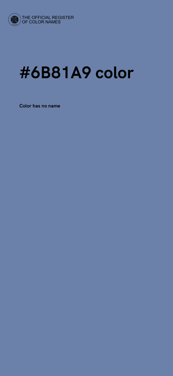 #6B81A9 color image
