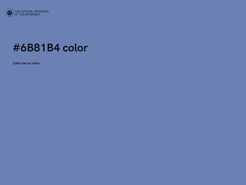 #6B81B4 color image