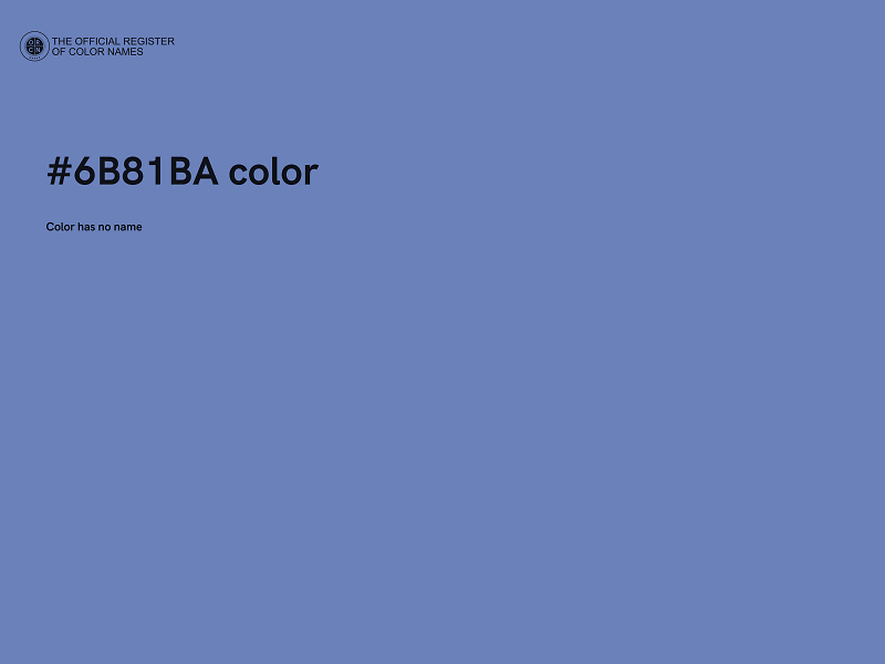 #6B81BA color image