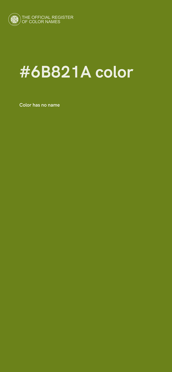 #6B821A color image