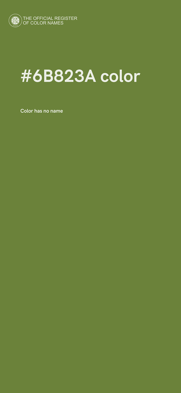 #6B823A color image
