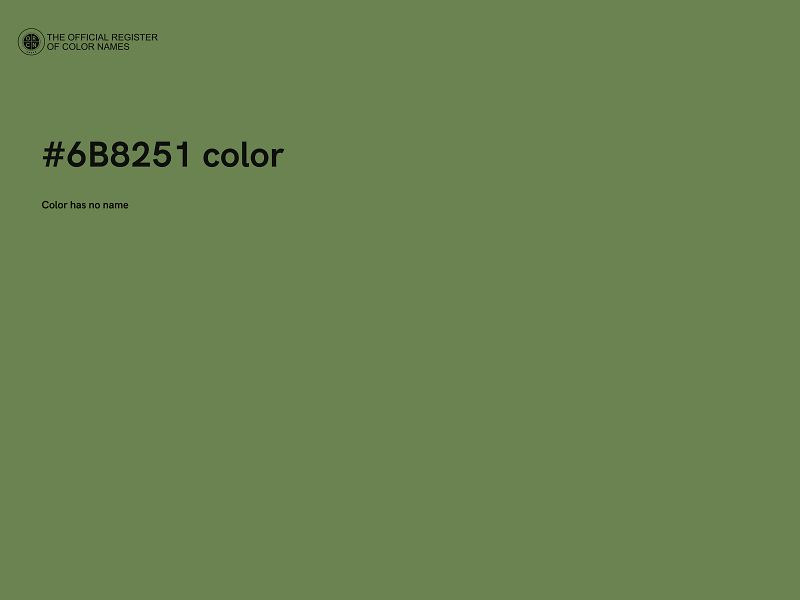 #6B8251 color image