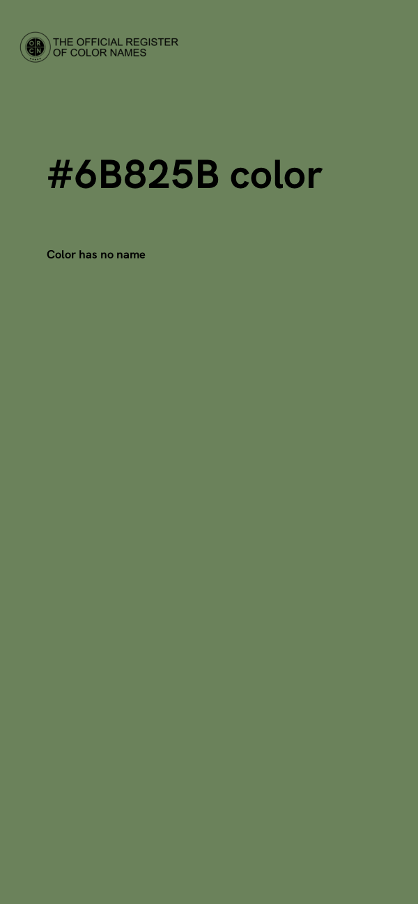 #6B825B color image