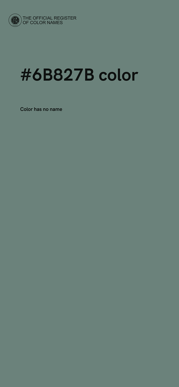 #6B827B color image