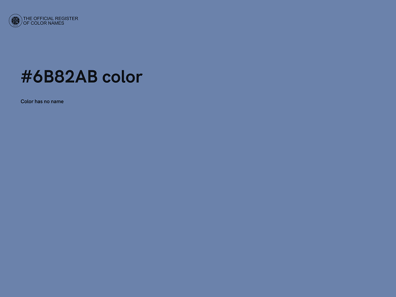 #6B82AB color image