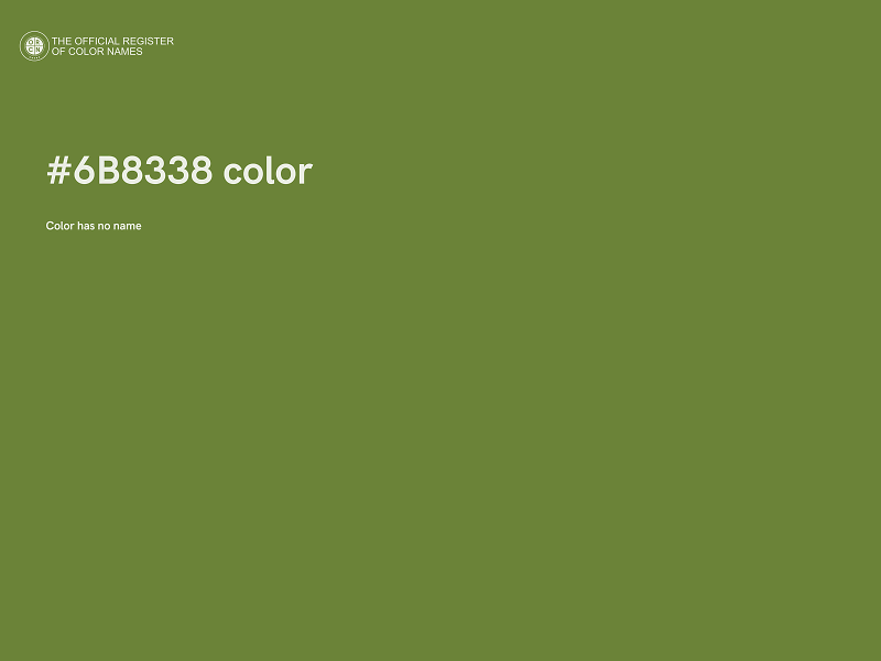 #6B8338 color image