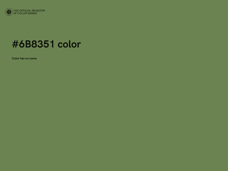 #6B8351 color image