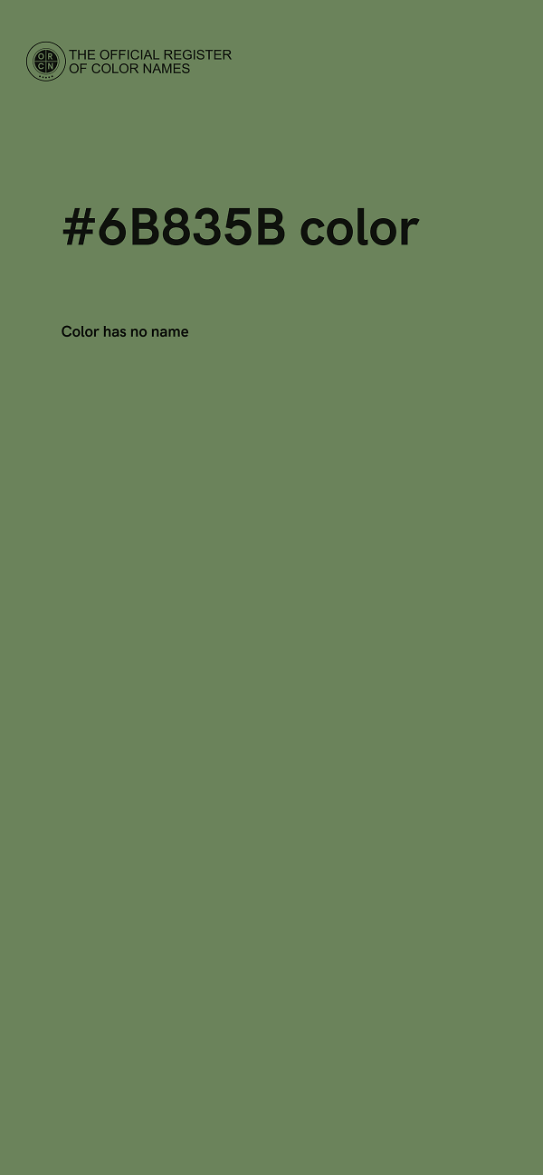 #6B835B color image