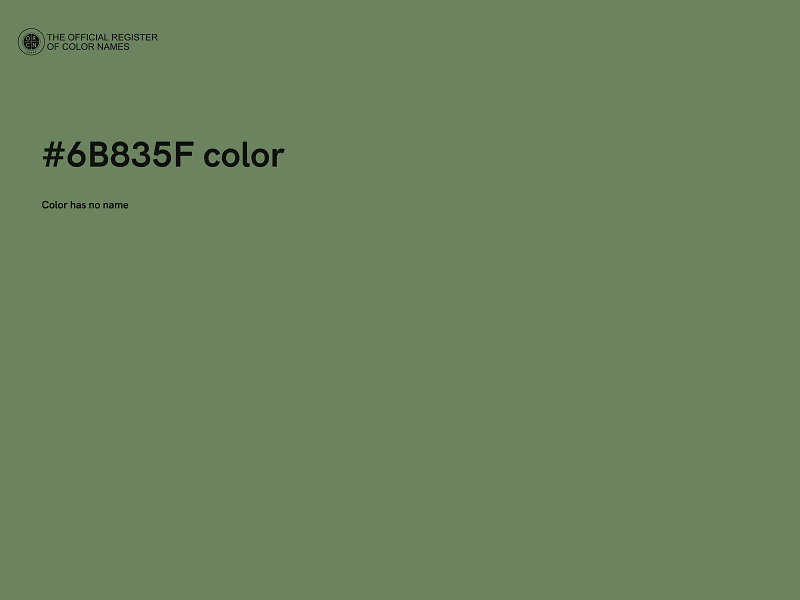 #6B835F color image