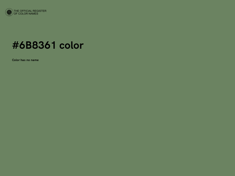 #6B8361 color image