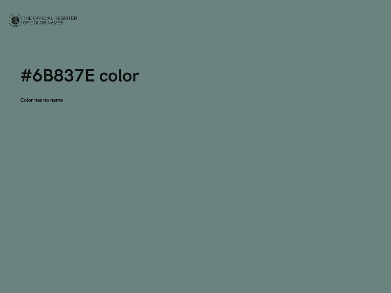 #6B837E color image