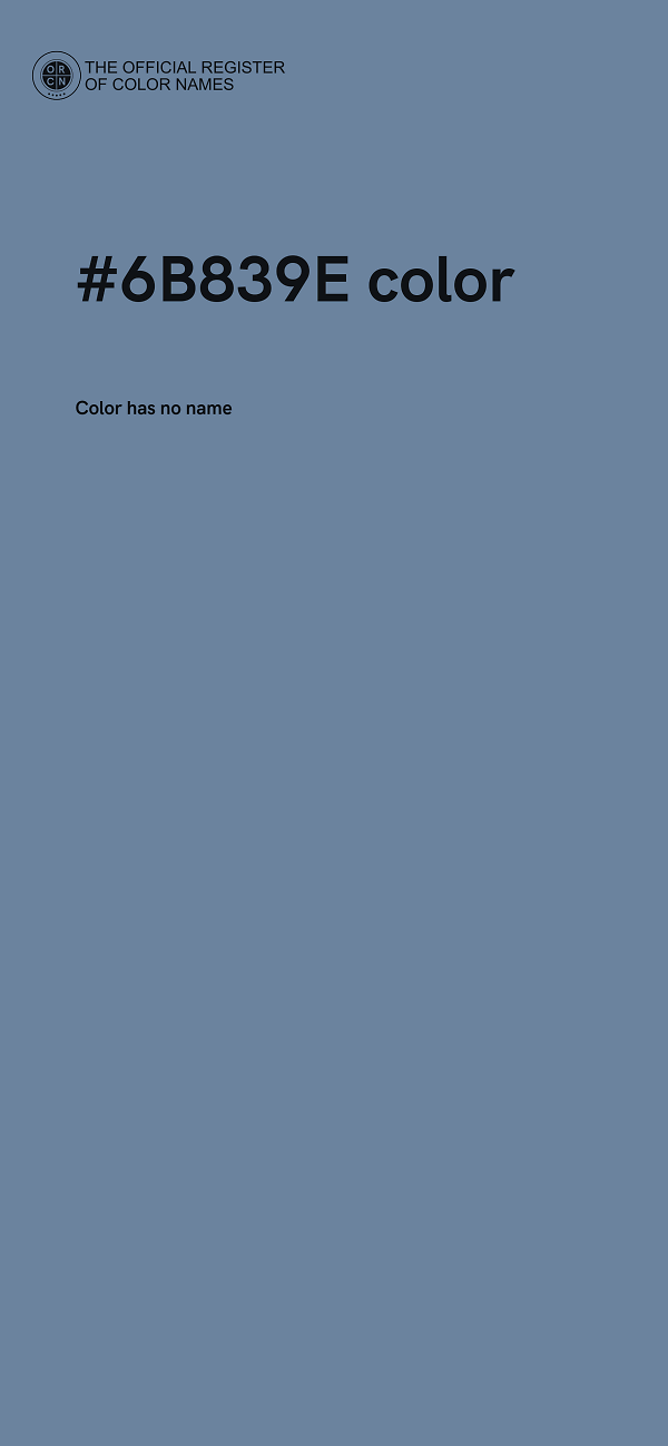 #6B839E color image