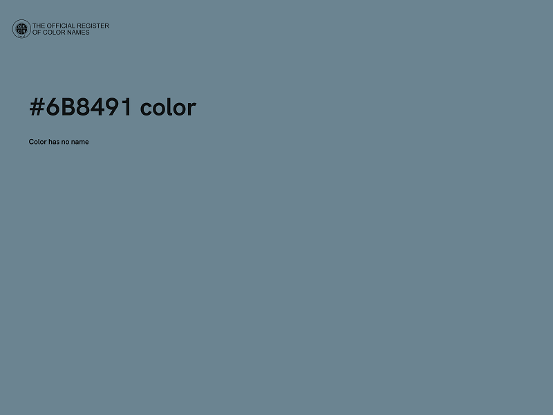 #6B8491 color image