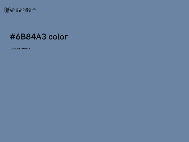 #6B84A3 color image