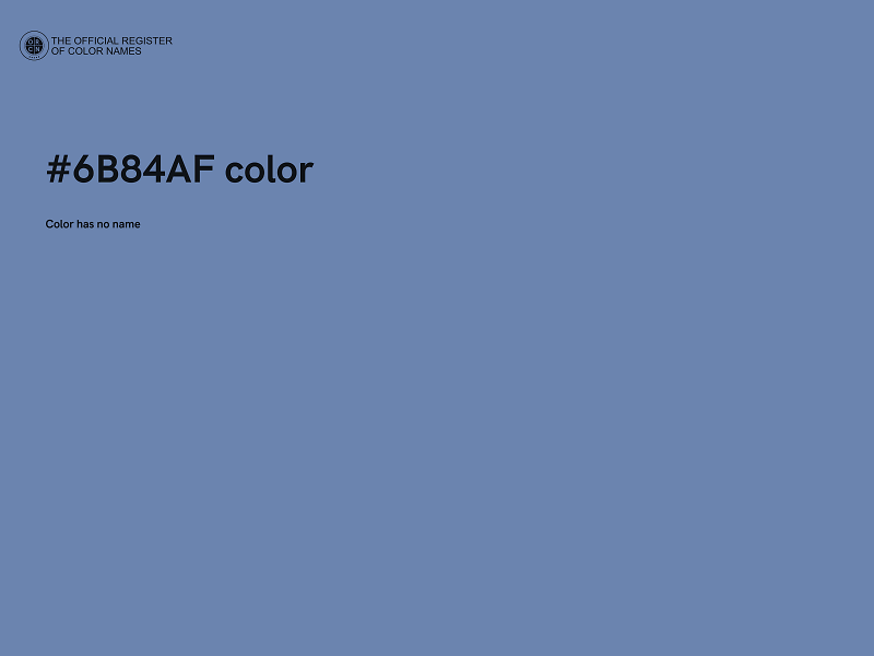 #6B84AF color image