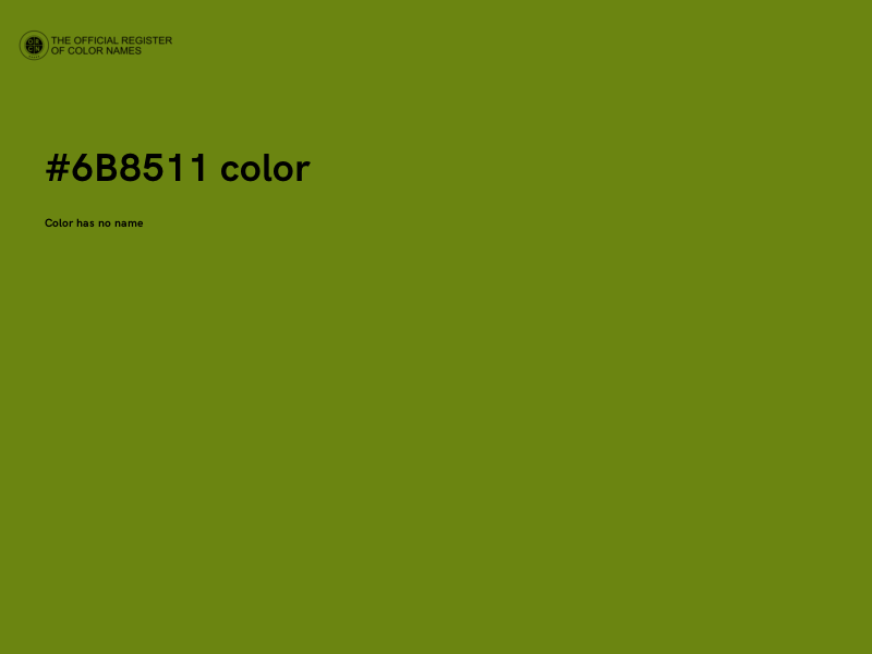 #6B8511 color image
