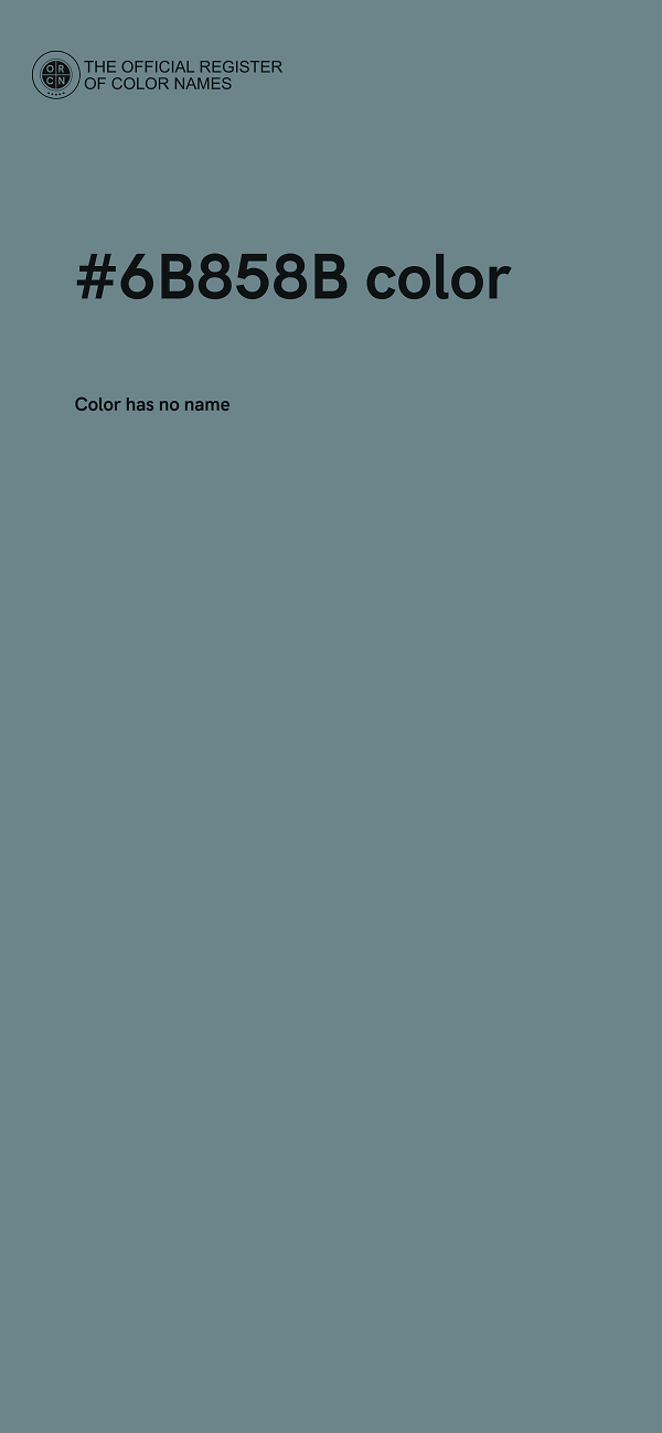 #6B858B color image