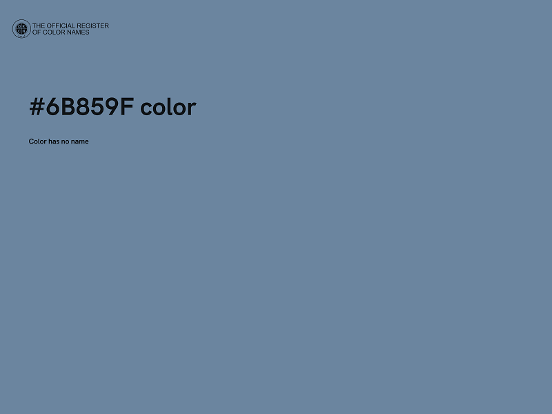 #6B859F color image