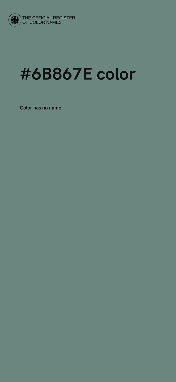 #6B867E color image