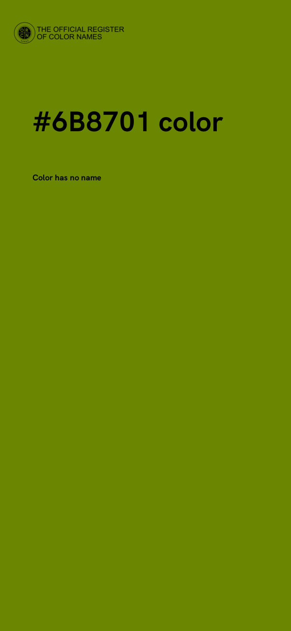 #6B8701 color image