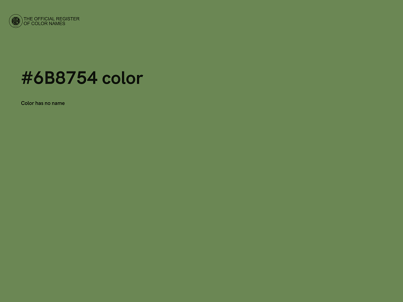 #6B8754 color image