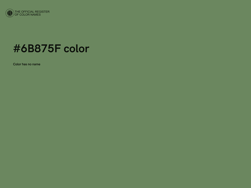 #6B875F color image