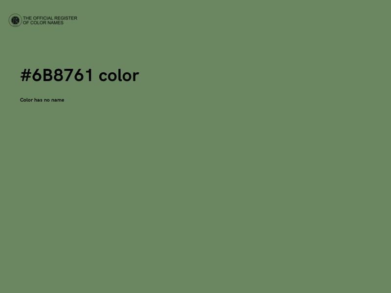 #6B8761 color image