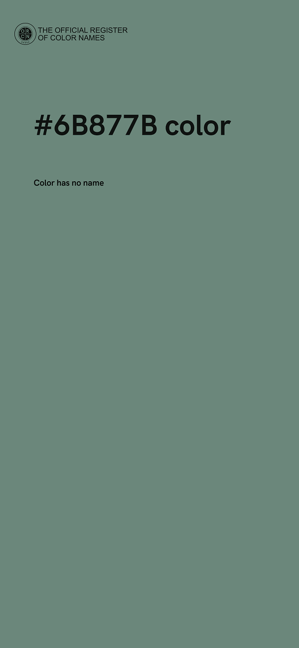 #6B877B color image