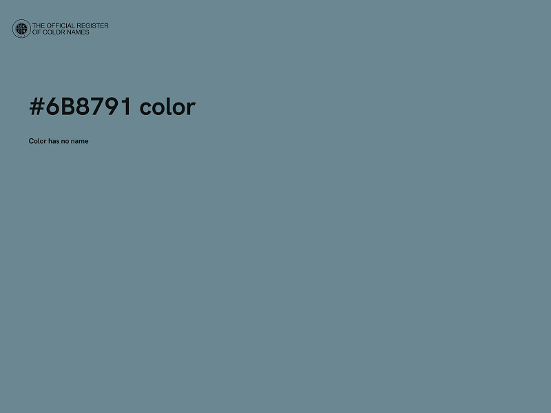 #6B8791 color image