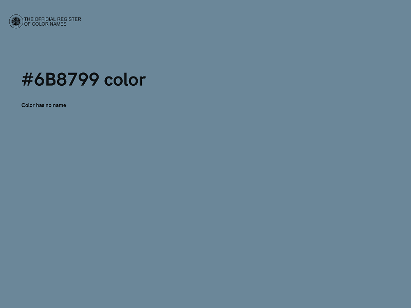 #6B8799 color image