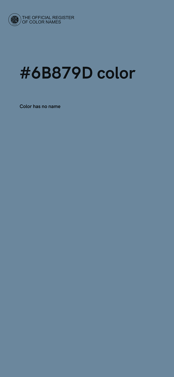 #6B879D color image
