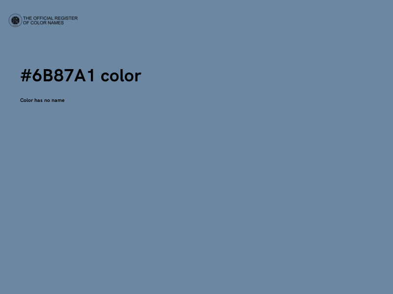 #6B87A1 color image