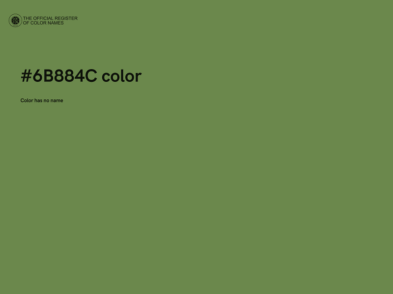 #6B884C color image
