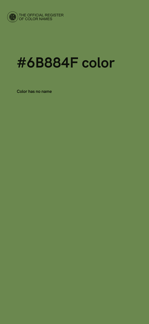#6B884F color image
