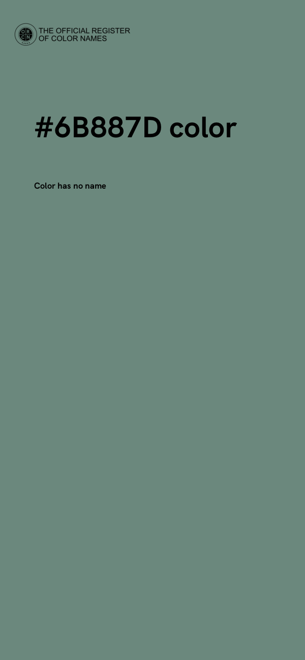 #6B887D color image