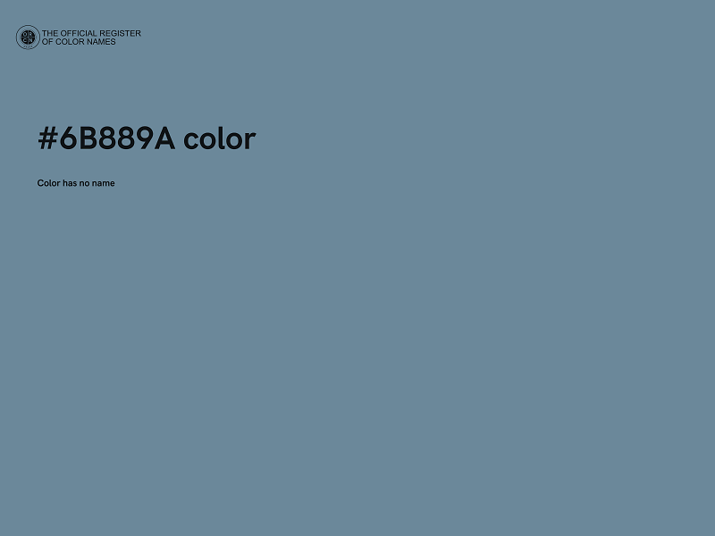 #6B889A color image