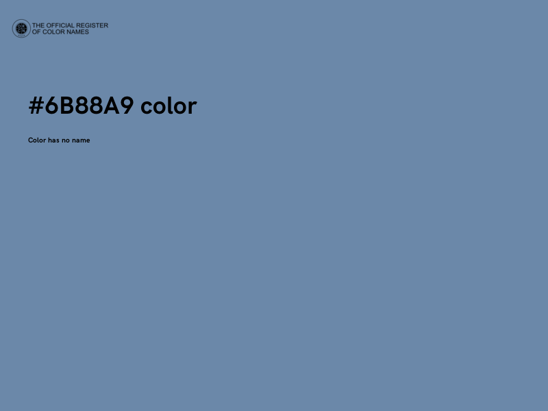 #6B88A9 color image
