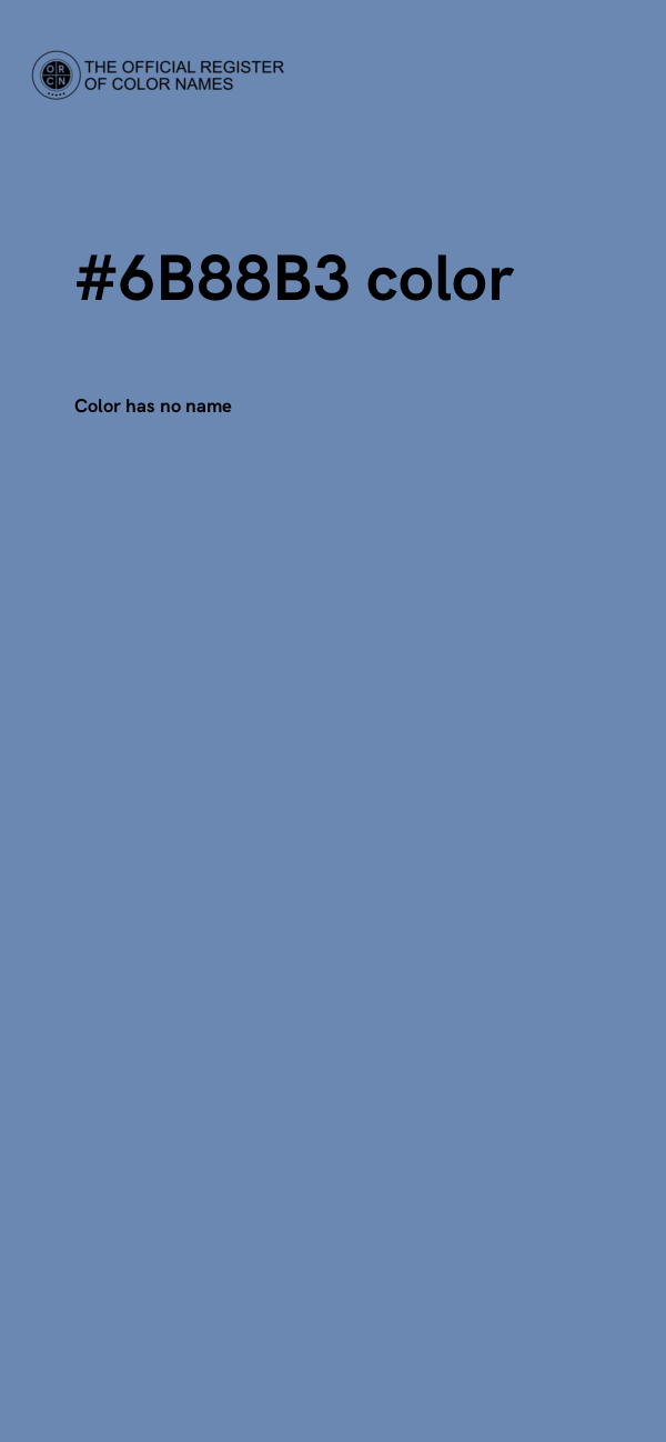 #6B88B3 color image