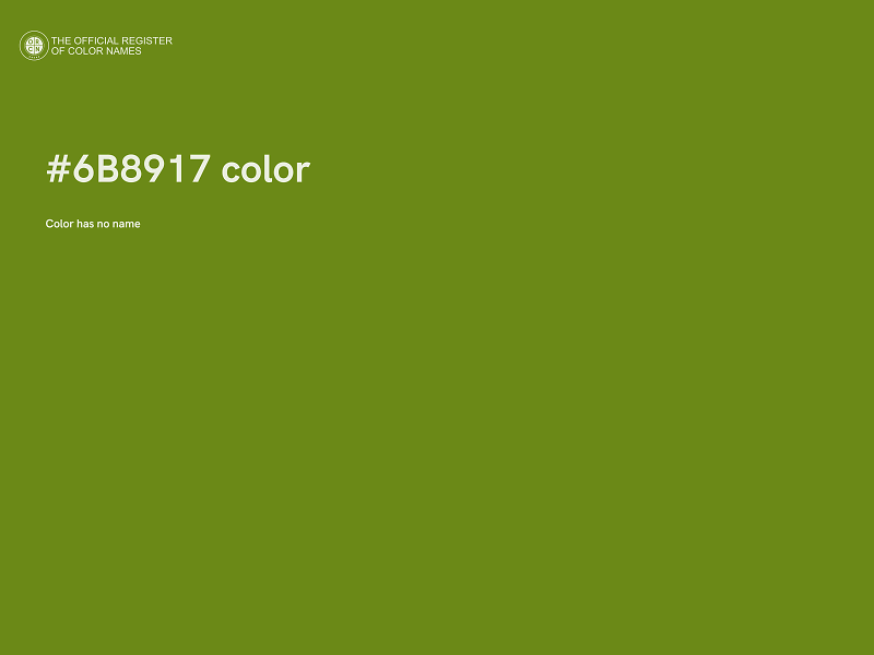 #6B8917 color image