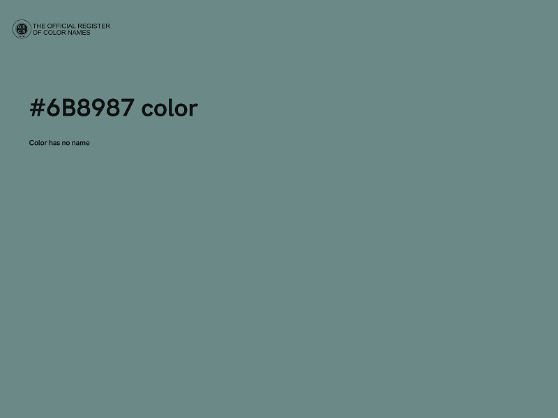 #6B8987 color image