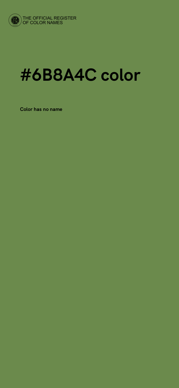 #6B8A4C color image