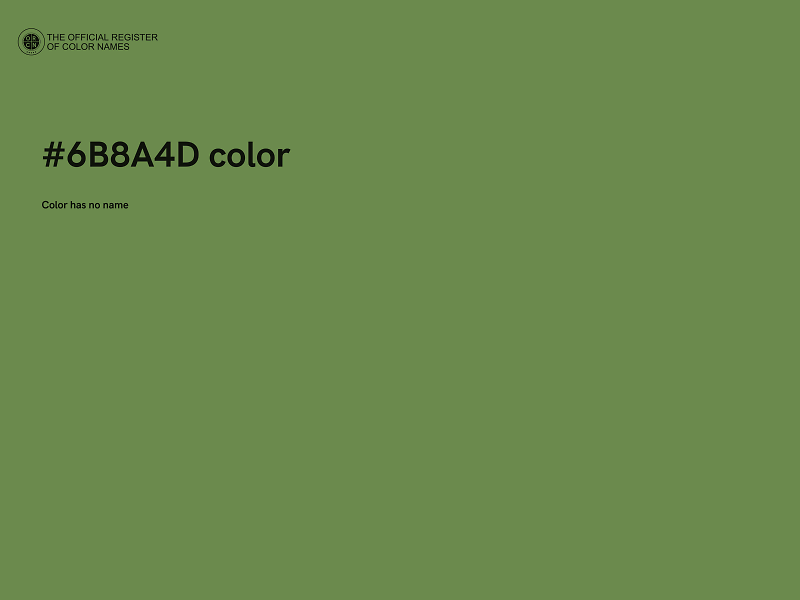 #6B8A4D color image